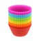 7Penn Silicone Cupcake Baking Cups Reusable Muffin Liners Small Solid Color Set